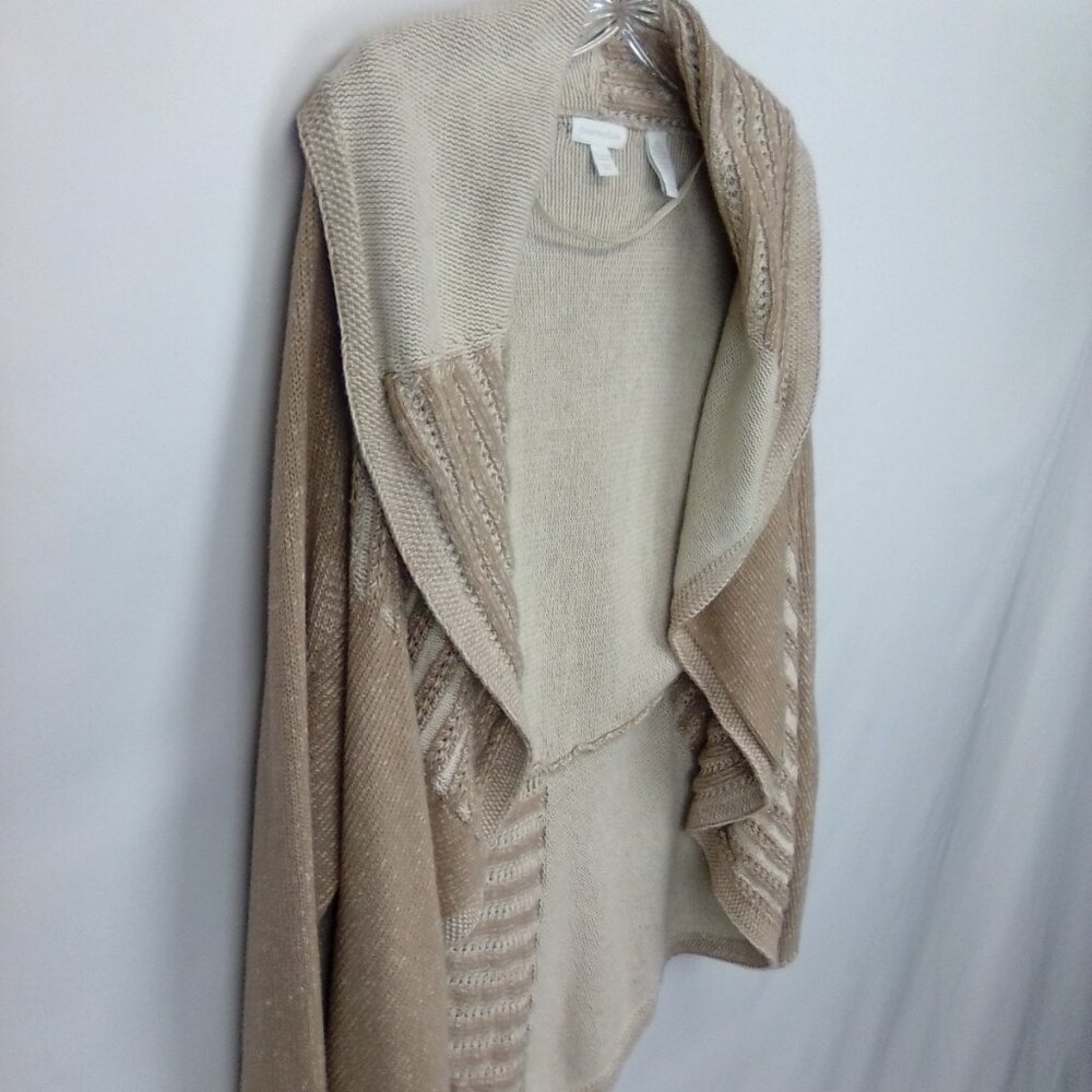 Charter Club Women's Open Knit Long Sleeve Relax Fit Cotton Blend Cardigan Large - Picture 5 of 7